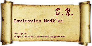 Davidovics Noémi névjegykártya